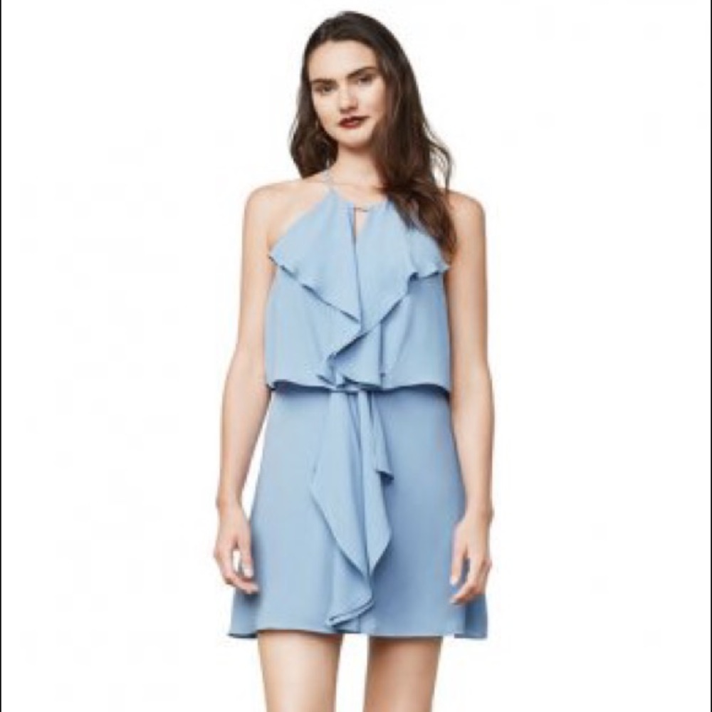 NWT BCBGMAXAZRIA shadow blue dress